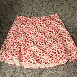 Princess polly pink white red cheetah skirt